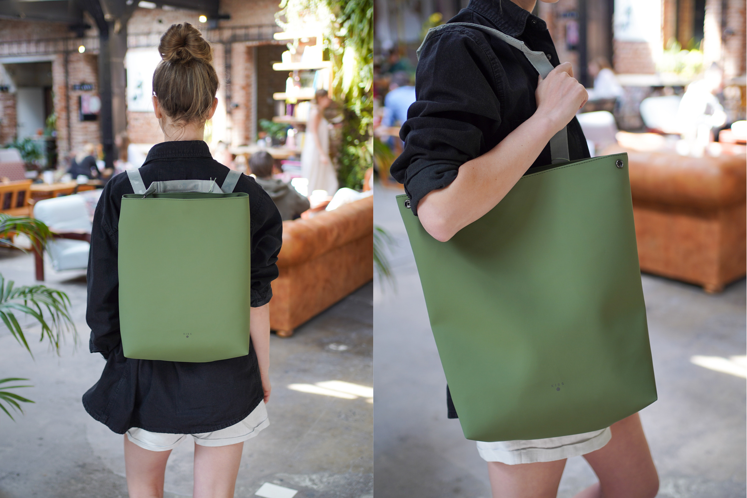 Městský batoh i kabelka z veganské kůže